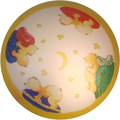Niermann Stand By, Kinderlampe, Niermann Bärchen Deckenleuchte 2fach E27 Multicolor, Bunt
