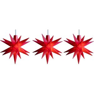 Novaliv, Weihnachtsbeleuchtung, Weihnachtsstern LED Dekosterne 3er Sparset Rot 12cm Timerfunktion + Fernbedienung mit 1,5m Novaliv, Weihnachtsbeleuchtung, Weihnachtsstern LED Dekosterne 3er Sparset Rot 12cm Timerfunktion + Fernbedienung mit 1,5m