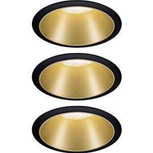 Paulmann, Wandleuchte + Deckenleuchte, Cole Coin Einbauleuchte 4er Set LED W Schwarz Gold (460 lm) Paulmann, Wandleuchte + Deckenleuchte, Cole Coin Einbauleuchte 4er Set LED W Schwarz Gold (460 lm)