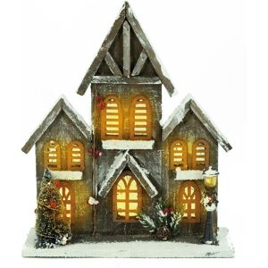 Noor, Weihnachtsbeleuchtung, Kirche aus Holz mit LED Beleuchtung Noor, Weihnachtsbeleuchtung, Kirche aus Holz mit LED Beleuchtung