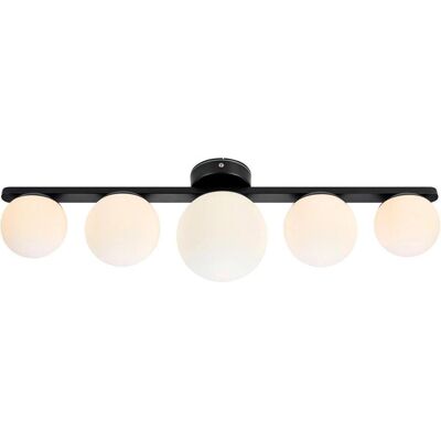 Markslöjd, Deckenleuchte, PURO Ceiling/Wall 5L Black/Opal IP44 Markslöjd, Deckenleuchte, PURO Ceiling/Wall 5L Black/Opal IP44