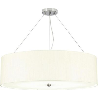 Elstead Lighting, Pendelleuchte, Pearce Hängeleuchte E27 7-fach 26cm Poliertes Chrom Elfenbein (E27) Elstead Lighting, Pendelleuchte, Pearce Hängeleuchte E27 7-fach 26cm Poliertes Chrom Elfenbein (E27)