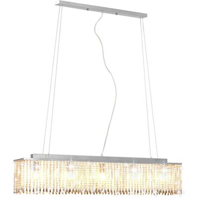 vidaXL Deckenleuchte mit Kristallperlen Silber - Deckenlampe vidaXL Deckenleuchte mit Kristallperlen Silber - Deckenlampe
