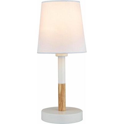 EDM 32016 Weiße Schreibtischlampe - Stahl & Holz - 40W EDM 32016 Weiße Schreibtischlampe - Stahl & Holz - 40W