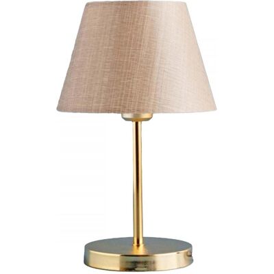 Hermia Kathi - Beistelllampe in Beige und Gold mit E27 Hermia Kathi - Beistelllampe in Beige und Gold mit E27