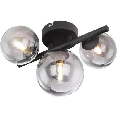 Globo Lighting Riha Schwarze Metall G9 Deckenleuchte - 3 Lampen Globo Lighting Riha Schwarze Metall G9 Deckenleuchte - 3 Lampen