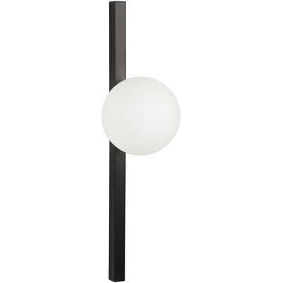 Beliani Wandleuchte Schwarz Weiß Glas Eisen - 55 cm Modern Beleuchtung Beliani Wandleuchte Schwarz Weiß Glas Eisen - 55 cm Modern Beleuchtung
