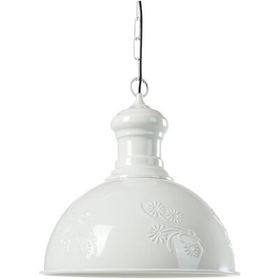 Beliani Pendelleuchte Beige Metall Rundform Blumenornamente Industrial - Pendant Lamp Beliani Pendelleuchte Beige Metall Rundform Blumenornamente Industrial - Pendant Lamp