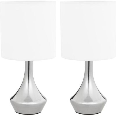 vidaXL Tischlampen-Set - Berührungssensor Weiß E14 vidaXL Tischlampen-Set - Berührungssensor Weiß E14