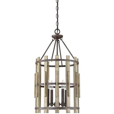 Elstead Lighting, Kronleuchter, Wood Hollow Hängeleuchte E14 4-fach Rustikales Schwarz (38.20 cm) Elstead Lighting, Kronleuchter, Wood Hollow Hängeleuchte E14 4-fach Rustikales Schwarz (38.20 cm)