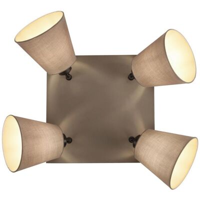 LEUCHTEN DIREKT RIALA Taupe 4-Flammige Deckenleuchte LEUCHTEN DIREKT RIALA Taupe 4-Flammige Deckenleuchte