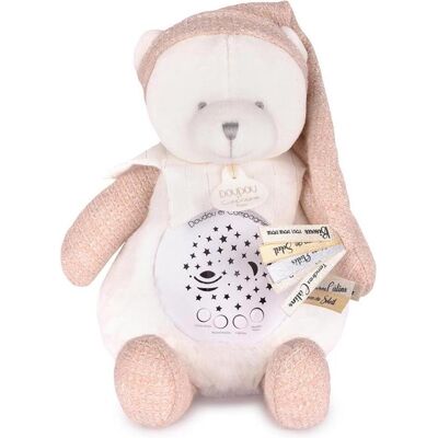 Doudou et Compagnie, Nachtlicht, Nachtlicht Sterne & Musik, Bär rosa 19cm Doudou et Compagnie, Nachtlicht, Nachtlicht Sterne & Musik, Bär rosa 19cm