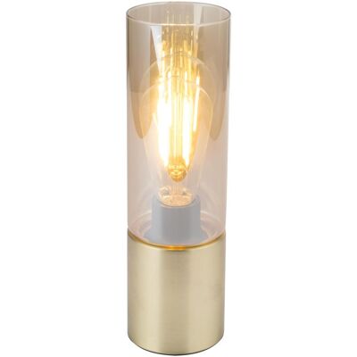 GLOBO Annika Gold Tischlampe - Modernes Design, Bernstein Glas, Touchschalter GLOBO Annika Gold Tischlampe - Modernes Design, Bernstein Glas, Touchschalter
