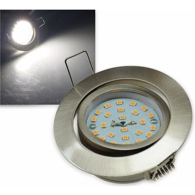 Chilitec, Deckenleuchte, LED-Einbauleuchte "Flat-32" EEK F, 5 W, 440 lm, 4000 K, Edelstahl, dimmbar (440 lm) Chilitec, Deckenleuchte, LED-Einbauleuchte "Flat-32" EEK F, 5 W, 440 lm, 4000 K, Edelstahl, dimmbar (440 lm)