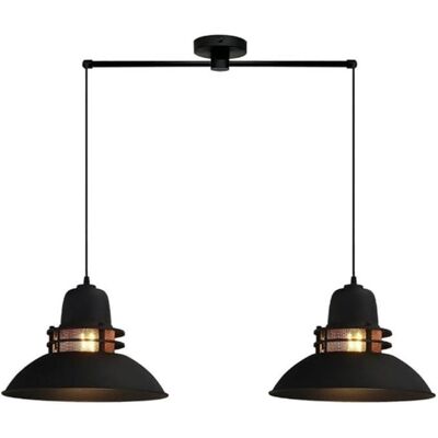 Bamyum, Pendelleuchte, Torchia Pendelleuchte Schwarz 2 Flammige (E27) Bamyum, Pendelleuchte, Torchia Pendelleuchte Schwarz 2 Flammige (E27)