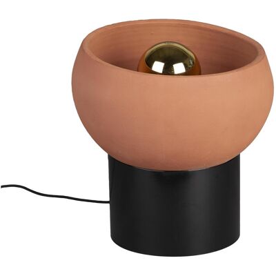 Dutchbone Zahra - Runde Terrakotta Tischlampe - Minimalistisches Organisches Design Dutchbone Zahra - Runde Terrakotta Tischlampe - Minimalistisches Organisches Design