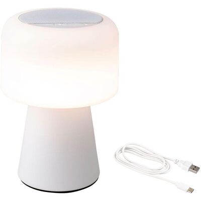 Lumineo LED-Lampe mit Bluetooth-Lautsprecher und kabellosem Ladegerät - Innen/Außen Lumineo LED-Lampe mit Bluetooth-Lautsprecher und kabellosem Ladegerät - Innen/Außen