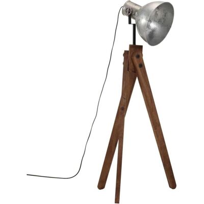 VidaXL Mango Holz Stehleuchte - Vintage Silber - 45x45x120 cm VidaXL Mango Holz Stehleuchte - Vintage Silber - 45x45x120 cm