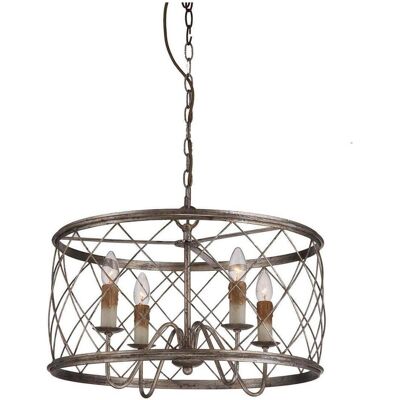 Elstead Lighting, Pendelleuchte, Dury Hängeleuchte E14 4-fach Century Blattsilber (E14) Elstead Lighting, Pendelleuchte, Dury Hängeleuchte E14 4-fach Century Blattsilber (E14)
