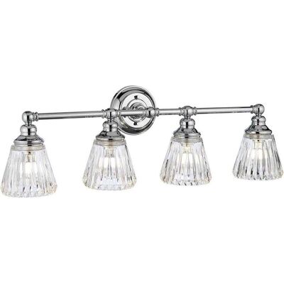 Elstead Lighting, Deckenleuchte, Keynes LED Wandleuchte G9 4-fach Poliertes Chrom Klar IP44 (1200 lm, G9) Elstead Lighting, Deckenleuchte, Keynes LED Wandleuchte G9 4-fach Poliertes Chrom Klar IP44 (1200 lm, G9)
