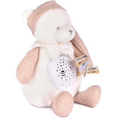 Doudou et Compagnie, Nachtlicht, Nachtlicht Sterne & Musik, Bär rosa 19cm Doudou et Compagnie, Nachtlicht, Nachtlicht Sterne & Musik, Bär rosa 19cm