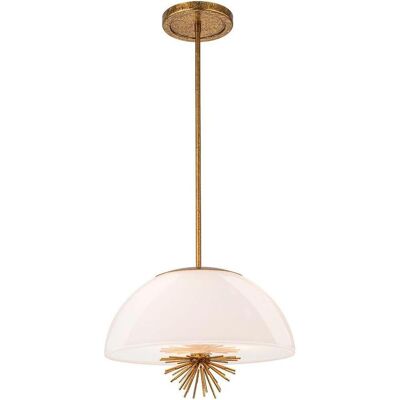 Elstead Lighting, Pendelleuchte, Elstead Staring Pendelleuchte E14 3-fach Gebeiztes Gold Opal (E14) Elstead Lighting, Pendelleuchte, Elstead Staring Pendelleuchte E14 3-fach Gebeiztes Gold Opal (E14)