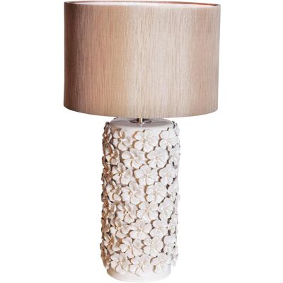Rydéns Fiore Tischleuchte - Roségul Keramikfuß - Warmer Seidenschirm - 54cm Rydéns Fiore Tischleuchte - Roségul Keramikfuß - Warmer Seidenschirm - 54cm