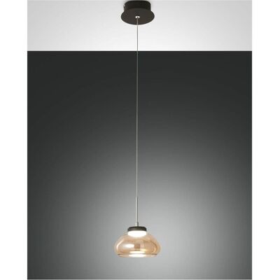 Fabas Luce Arabella Bernsteinglas 8W LED Pendelleuchte - Pendelleuchte Fabas Luce Arabella Bernsteinglas 8W LED Pendelleuchte - Pendelleuchte