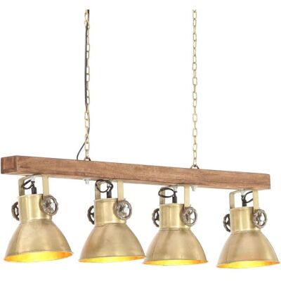 vidaXL Industrielle Deckenlampe aus Messing und Mango Holz E27 - Deckenleuchte vidaXL Industrielle Deckenlampe aus Messing und Mango Holz E27 - Deckenleuchte