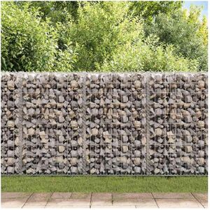vidaXL Verzinkte Stahl Gabionenmauer 150x60x100 cm - Steinschutz vidaXL Verzinkte Stahl Gabionenmauer 150x60x100 cm - Steinschutz