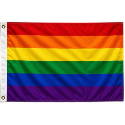 trends4cents, Fahne, Flagge Regenbogen / Frieden 90 x 150 cm Fahne mit 2 Ösen 100g/m² Stoffgewicht Hissen (90 x 150 cm) trends4cents, Fahne, Flagge Regenbogen / Frieden 90 x 150 cm Fahne mit 2 Ösen 100g/m² Stoffgewicht Hissen (90 x 150 cm)