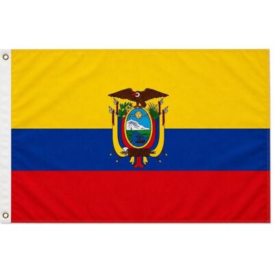 trends4cents, Fahne, XXL Flagge Ecuador 250 x 150 cm Fahne mit 3 Ösen 100g/m² Stoffgewicht Hissflagge Hiss (150 x 250 cm) trends4cents, Fahne, XXL Flagge Ecuador 250 x 150 cm Fahne mit 3 Ösen 100g/m² Stoffgewicht Hissflagge Hiss (150 x 250 cm)