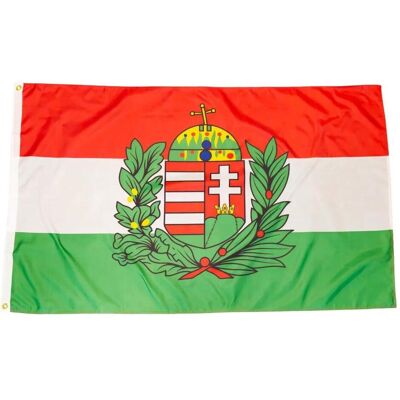 trends4cents, Fahne, Flagge Ungarn mit Wappen 90 x 150 cm Fahne mit 2 Ösen 100g/m² Stoffgewicht Hissflagge (90 x 150 cm) trends4cents, Fahne, Flagge Ungarn mit Wappen 90 x 150 cm Fahne mit 2 Ösen 100g/m² Stoffgewicht Hissflagge (90 x 150 cm)