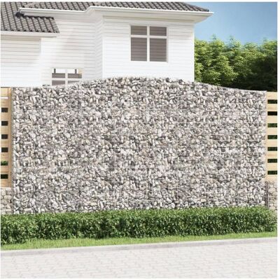 vidaXL Gabionen mit Hochbogen 8 Stk. - Dekorative Gartensperre vidaXL Gabionen mit Hochbogen 8 Stk. - Dekorative Gartensperre