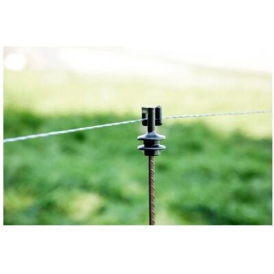 Corral, Zaunpfosten + Pfähle, Round steel post 107 cm, red, Ø 8mm with top insulator, 10 pcs Corral, Zaunpfosten + Pfähle, Round steel post 107 cm, red, Ø 8mm with top insulator, 10 pcs