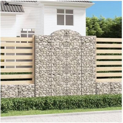 vidaXL Bogenförmige Gabionen 7 stk - Gabionenkorb vidaXL Bogenförmige Gabionen 7 stk - Gabionenkorb