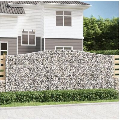 vidaXL Bogen-Gabionen 7 Stk 400x50x160/180 cm vidaXL Bogen-Gabionen 7 Stk 400x50x160/180 cm
