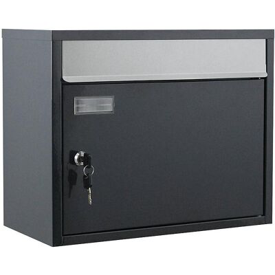 SafePost, Briefkasten, 910 Wandbriefkasten anthrazit silber (20 x 40.90 x 33 cm) SafePost, Briefkasten, 910 Wandbriefkasten anthrazit silber (20 x 40.90 x 33 cm)