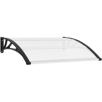 vidaXL Schwarze und transparente Türüberdachung 120x80 cm - Türüberdachung vidaXL Schwarze und transparente Türüberdachung 120x80 cm - Türüberdachung
