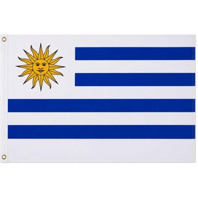 trends4cents, Fahne, Flagge Uruguay 90 x 150 cm Fahne mit 2 Ösen 100g/m² Stoffgewicht Hissflagge für Mast (90 x 150 cm) trends4cents, Fahne, Flagge Uruguay 90 x 150 cm Fahne mit 2 Ösen 100g/m² Stoffgewicht Hissflagge für Mast (90 x 150 cm)
