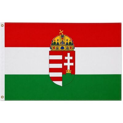 trends4cents, Fahne, XXL Flagge Ungarn mit Wappen 250 x 150 cm Fahne mit 3 Ösen 100g/m² Stoffgewicht Mast (250 x 150 cm) trends4cents, Fahne, XXL Flagge Ungarn mit Wappen 250 x 150 cm Fahne mit 3 Ösen 100g/m² Stoffgewicht Mast (250 x 150 cm)