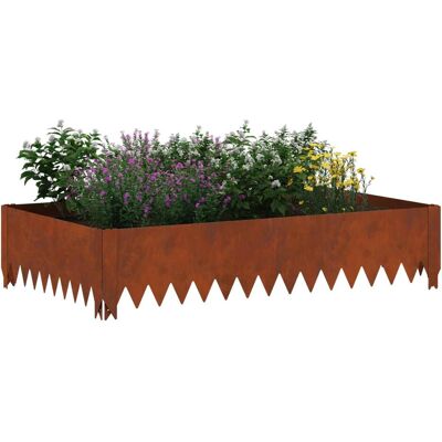 vidaXL Rasenkante, Raseneinfassung 4 Stk. 100 x 60 x 20 cm Stahl Rostig (100 cm) vidaXL Rasenkante, Raseneinfassung 4 Stk. 100 x 60 x 20 cm Stahl Rostig (100 cm)