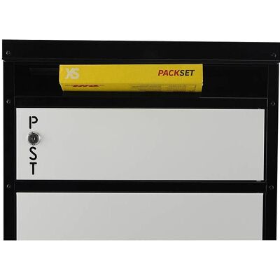 SafePost, Briefkasten, 65 TIAMAT Paketkasten schw/weiss + 2 Schl. SafePost, Briefkasten, 65 TIAMAT Paketkasten schw/weiss + 2 Schl.