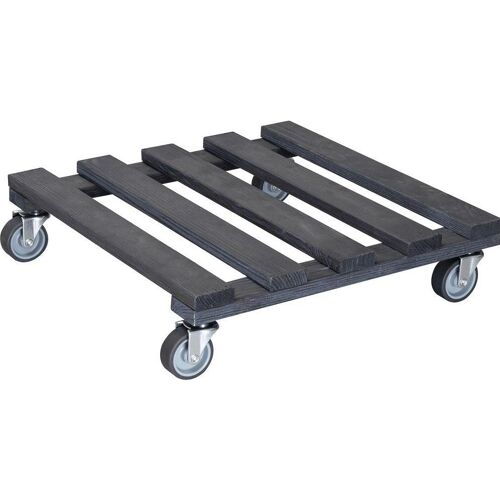 Wagner System, Pflanzenständer + Blumentreppe, Pflanzenroller Wagner 38 x 38 x 9,5 cm Holz anthrazit
