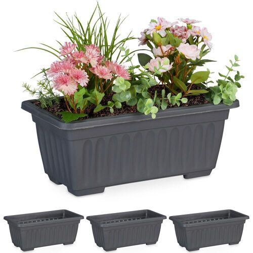 Relaxdays, Blumentopf, Blumenkasten (34 cm)