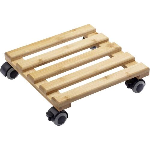 Metafranc, Pflanzenständer + Blumentreppe, Pflanzenroller 300 x 300 mm, 60 kg, Bambus, TPE