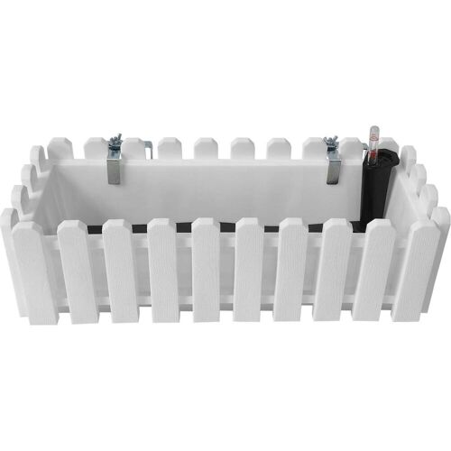 HTI-Living, Blumentopf, Blumenkasten mit Wasserspeicher Nessa 50 cm Weiss (50 cm)