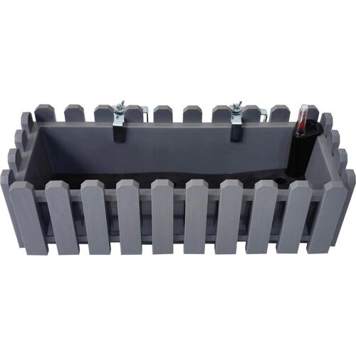 HTI-Living, Blumentopf, Blumenkasten mit Wasserspeicher Nessa 50 cm Grau (50 cm)