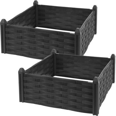 ProGarden, Hochbeet, 2er-Set Hochbeet Pflanzrahmen, 45 x 45 x 18 cm ProGarden, Hochbeet, 2er-Set Hochbeet Pflanzrahmen, 45 x 45 x 18 cm