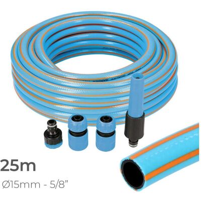 EDM, Gartenschlauch, Schlauch-Set mit Zubehör 74108 PVC 5/8 20 mm x 25 m Blau (25 m) (25 m, 20 mm) EDM, Gartenschlauch, Schlauch-Set mit Zubehör 74108 PVC 5/8 20 mm x 25 m Blau (25 m) (25 m, 20 mm)